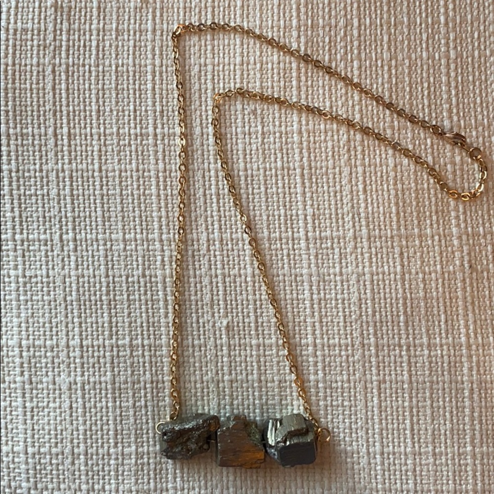 Gold Nugget Statement Necklace